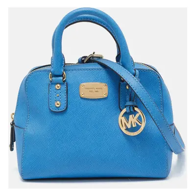 Michael Kors Blue Leather Dome Satchel