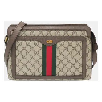 Gucci Beige Brown Medium GG Supreme Shoulder Bag