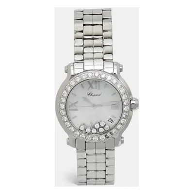 Chopard Mother Of Pearl Diamond Stainless Steel Happy Sport