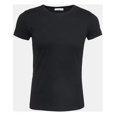 Moncler Black Cotton Short Sleeve T-Shirt