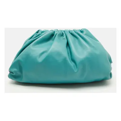 Bottega Veneta Turquoise Blue Leather Teen Pouch Clutch