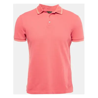 Loro Piana Orange Cotton Pique Polo T-Shirt