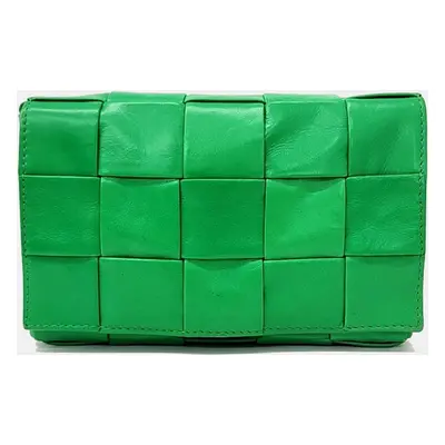 Bottega Veneta Green Leather Cassette Bag