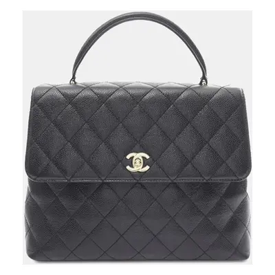 Chanel Black Caviar Kelly Top Handle