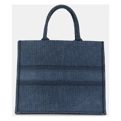 Dior Blue Large Oblique Denim Book Tote