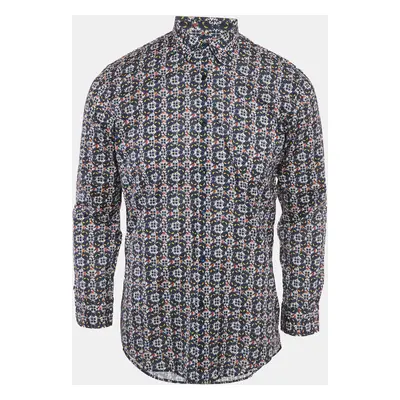 Fendi Blue Monster Print Cotton Long Sleeve Shirt