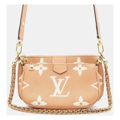 Louis Vuitton Beige Monogram Empreinte Multi Pochette Accessoires Shoulder Bag