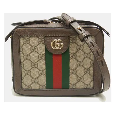 Gucci Brown Canvas Ophidia GG Supreme Shoulder Bag