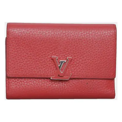 Louis Red Vuitton Capucines Compact Wallet