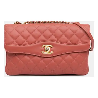 Chanel Pink Large Lambskin Daily Companion Flap