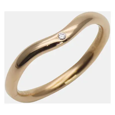 Tiffany & Co. 18K Pink Gold Curved Band Ring EU 49.5