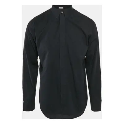 Dior Homme Black Logo Jacquard Cotton Full Sleeve Shirt