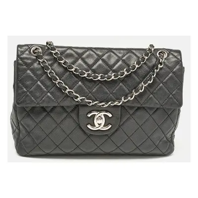 Chanel Black Quilted Leather Maxi Classic Single Flap Bag