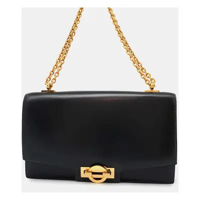 Hermes Black Box Calf Leather Olympie Shoulder Bag