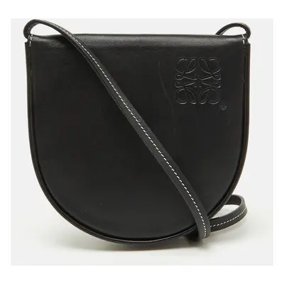 Loewe Black Leather Small Heel Crossbody Bag