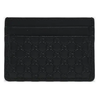 Gucci Black Microguccissima Leather Card Holder