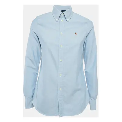 Ralph Lauren Blue Cotton Button Down Shirt