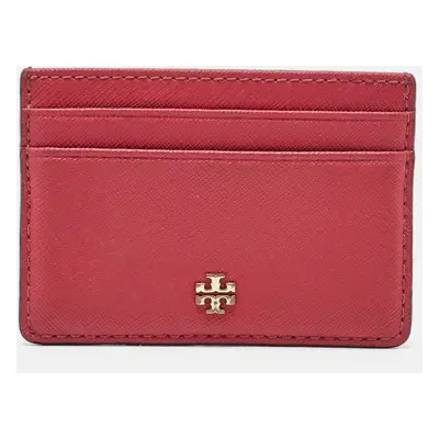 Tory Burch Pink Leather Emerson Card Holder