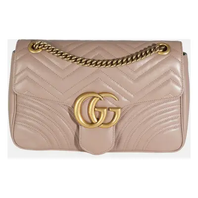 Gucci Porcelain Rose Matelasse Calfskin Medium Marmont Bag