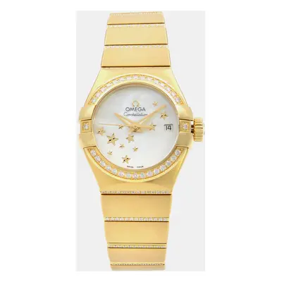 Omega White 18K Gold Constellation 123.55.27.20.05.002 Automatic Women's Wristwatch mm