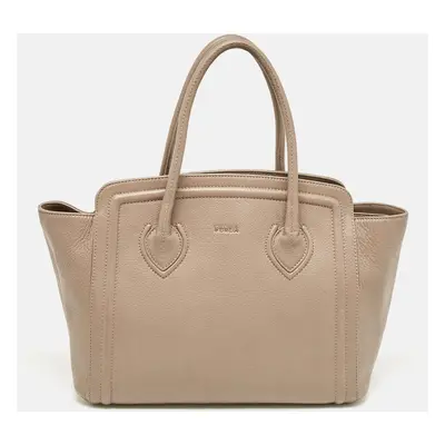 Furla Beige Leather College Tote