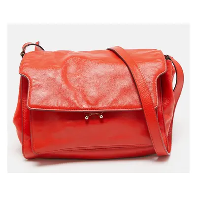 Marni Red Leather Soft Trunk Shoulder Bag