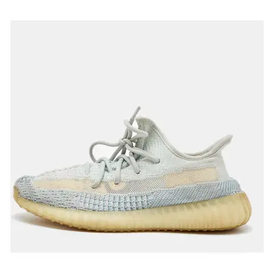 Yeezy x Adidas Green/White Knit Fabric Boost V2 Cloud White Non-Reflective Sneakers 1/2