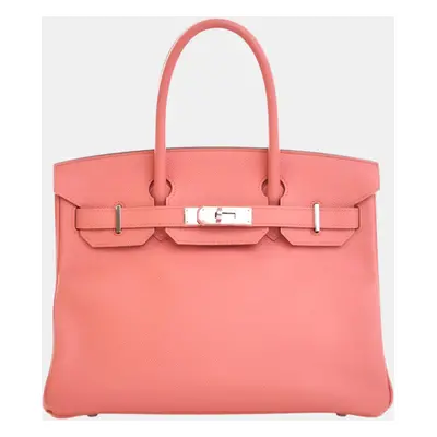 Hermes Flamingo Epsom Leather Birkin Bag