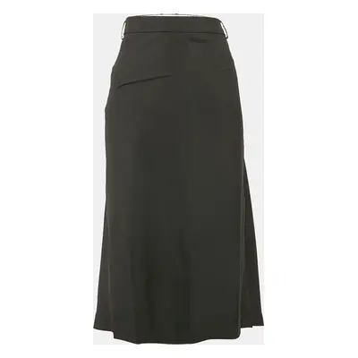 Jacquemus Black Virgin Wool La Jupe Vela Midi Skirt