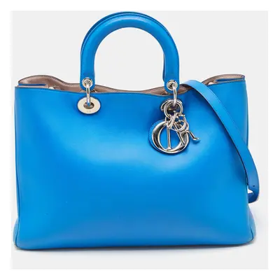 Dior Blue Leather Diorissimo Shopper Tote