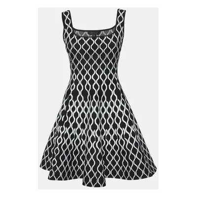 Maje Monochrome Jacquard Knit Mini Dress