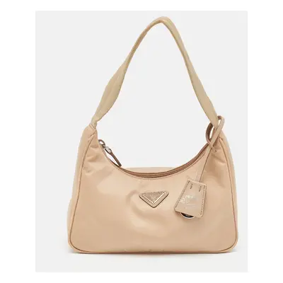 Prada Beige Nylon Re-Edition Bag