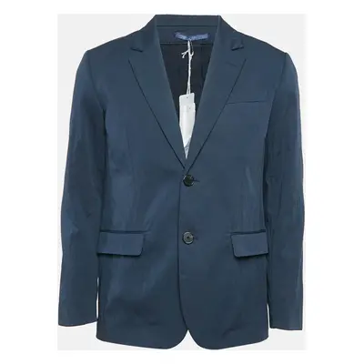 Zadig & Voltaire Navy Blue Cotton Blend Single Breasted Venice Blazer