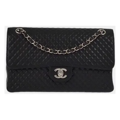 Chanel Black Lambskin Leather Medium Classic Single Flap Bag