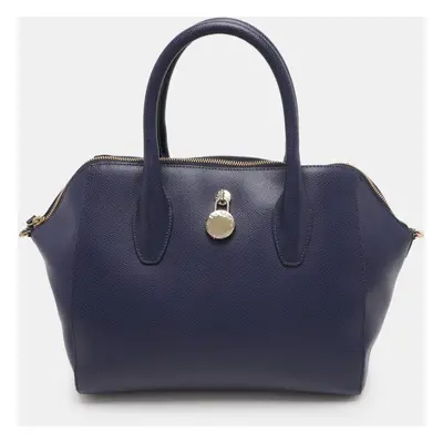 Furla Blue Leather Satchel