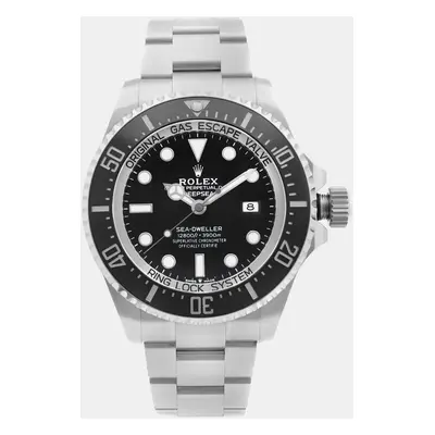 Rolex Black Stainless Steel Sea-Dweller Deepsea Automatic Men's Wristwatch