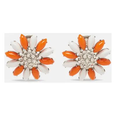 Miu Miu Composite Crystals Silver Tone Earrings