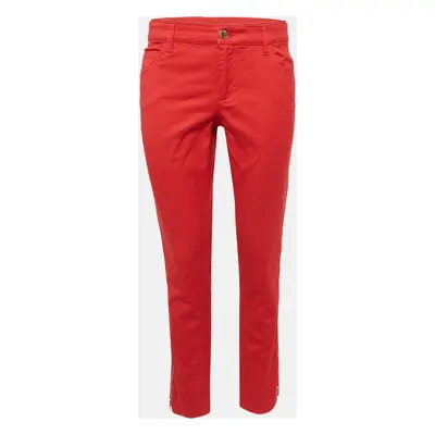 Louis Vuitton Red Cotton Zip Detail Pants