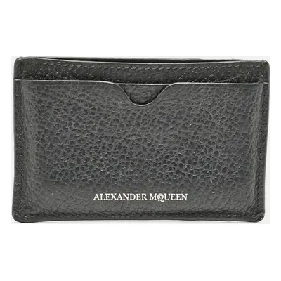 Alexander McQueen Black Leather Card Holder