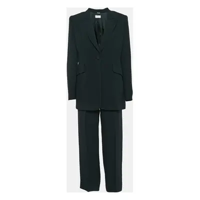 Pianoforte di Max Mara Black Crepe Single Breasted Pants Suit