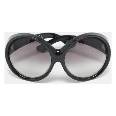 Tom Ford Black Gradient TF94 Alessandra Oversized Sunglasses