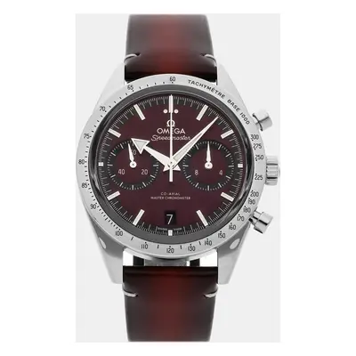 Omega Burgundy Stainless Steel Speedmaster 332.12.41.51.11.001 Manual Winding Men's Wristwatch m