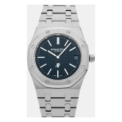 Audemars Piguet Blue Stainless Steel Royal Oak Automatic Men's Wristwatch mm