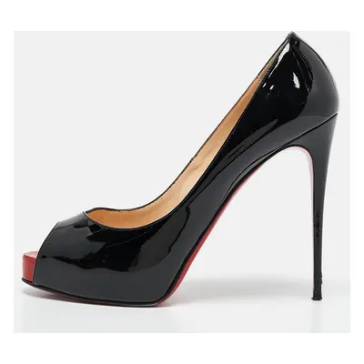 Christian Louboutin Black Patent Very Prive Pumps Size