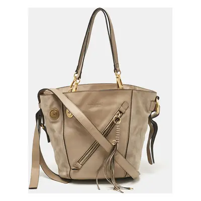 Chloe Beige Leather and Suede Myer Tote