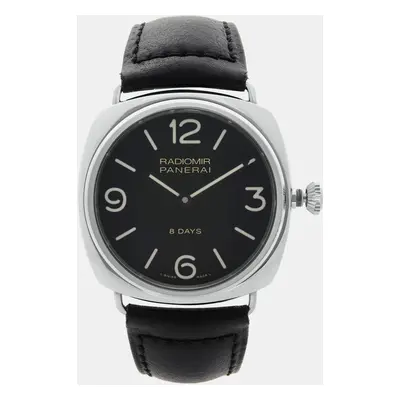 Panerai Black Stainless Steel Radiomir Days PAM00610 Manual Winding Men's Wristwatch