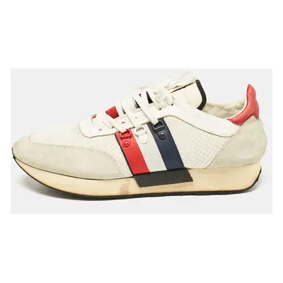 Moncler Multicolor Fabric and Suede Lace Up Sneakers Size