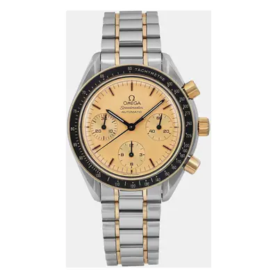 Omega Gold 18K Gold Stainless Steel Speedmaster 3310.10.00 Automatic Men's Wristwatch