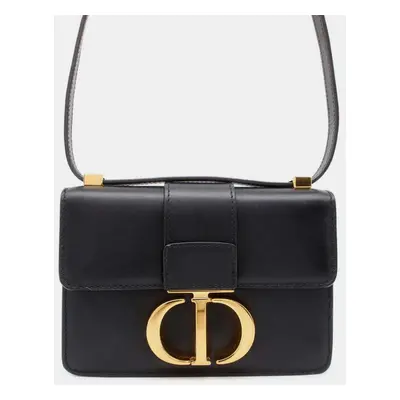 Dior Black Leather Montaigne Shoulder Bag Size micro