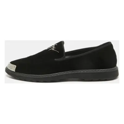 Giuseppe Zanotti Black Velvet Slip on Smoking Slippers Size